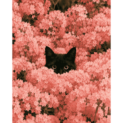Hidden in Blossoms | Paint by Number - Paint by numbers