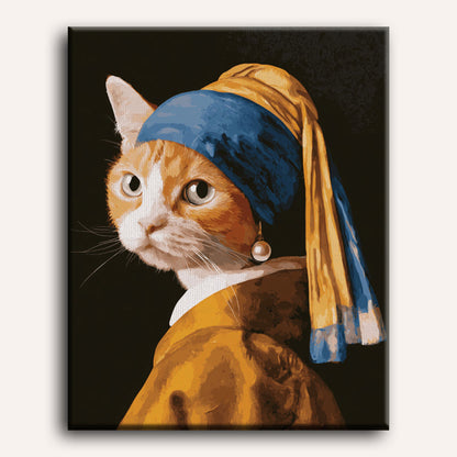 La chatte à la perle | Peinture à numéros