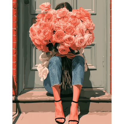 Roses at the Doorstep | Paint by Number - Paint by numbers