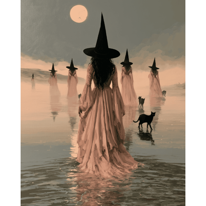 Coven at Dusk | Paint by Number - Paint by numbers
