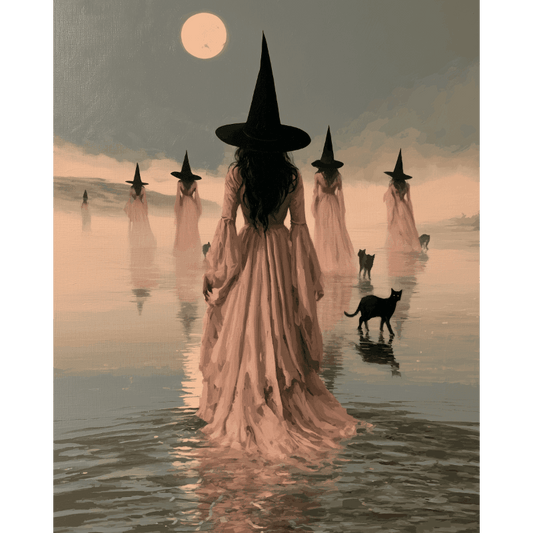 Coven at Dusk | Paint by Number - Paint by numbers
