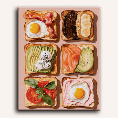 Toast Six Ways | Paint by Number