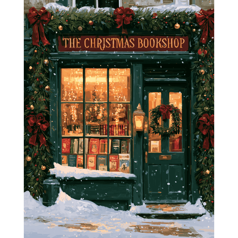 Midnight at the Bookshop | Paint by Number - Paint by numbers