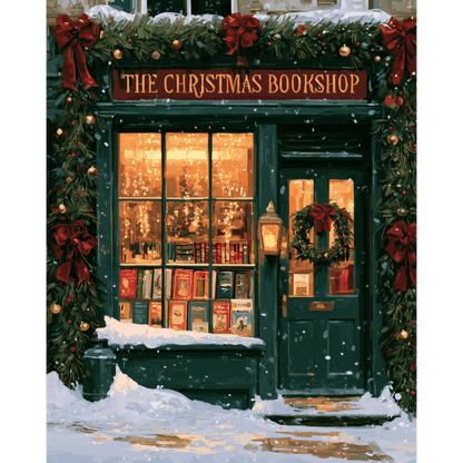 Midnight at the Bookshop | Paint by Number - Paint by numbers