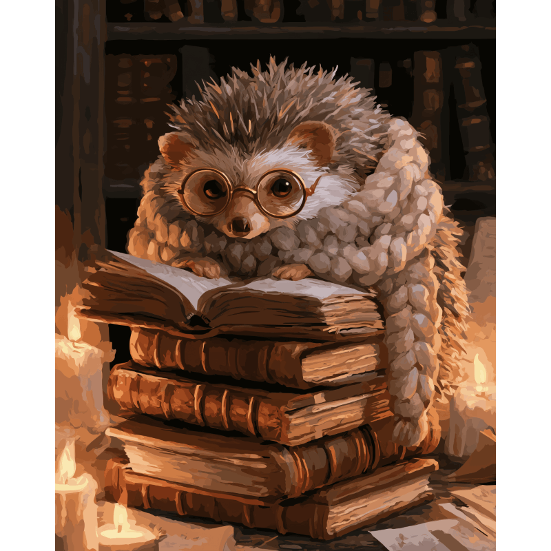 Hedgehog by Candlelight | Paint by Number - Paint by numbers