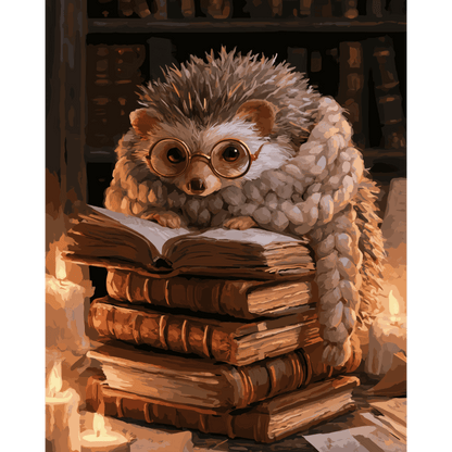Hedgehog by Candlelight | Paint by Number - Paint by numbers