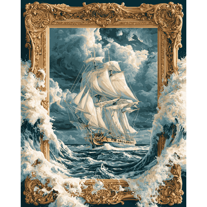 Storm in a Frame | Paint by Number - Paint by numbers