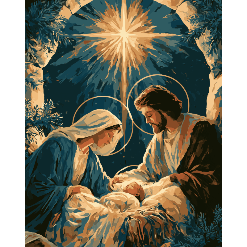 Star of the Nativity | Paint by Number - Paint by numbers