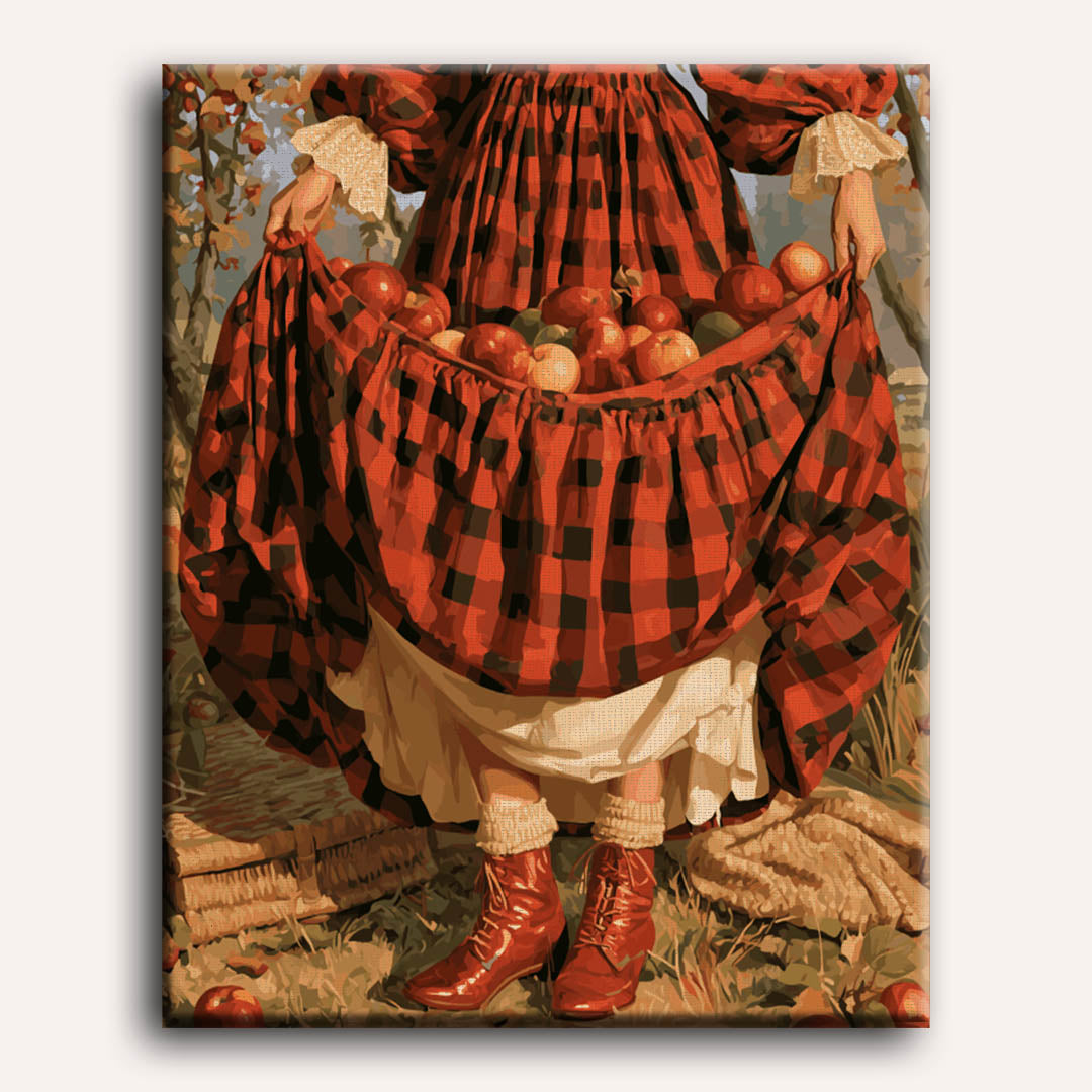 Récolte en tartan | Peinture à numéros