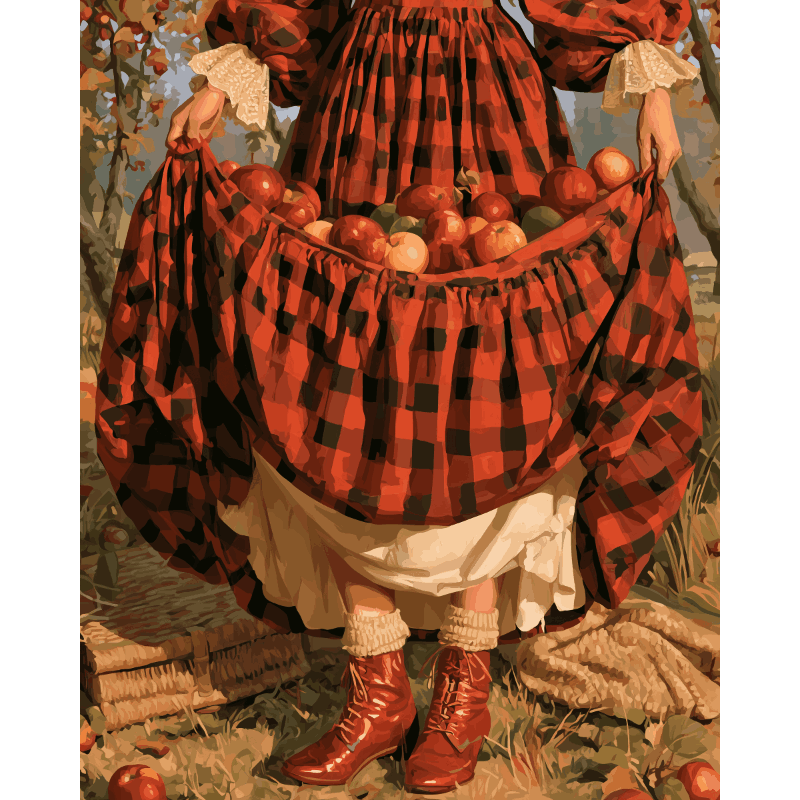 Harvest in Plaid | Paint by Number - Paint by numbers