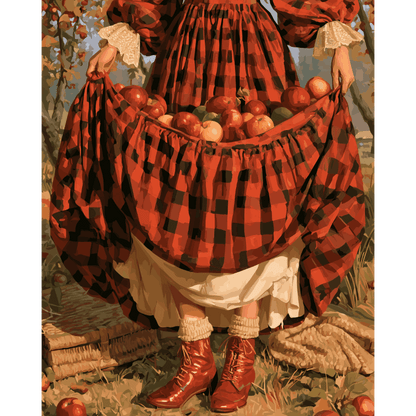 Harvest in Plaid | Paint by Number - Paint by numbers