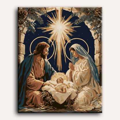 Holy Night Under Pines | Paint by Number