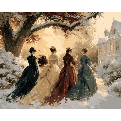Promenade au jardin d'hiver | Peinture à numéros