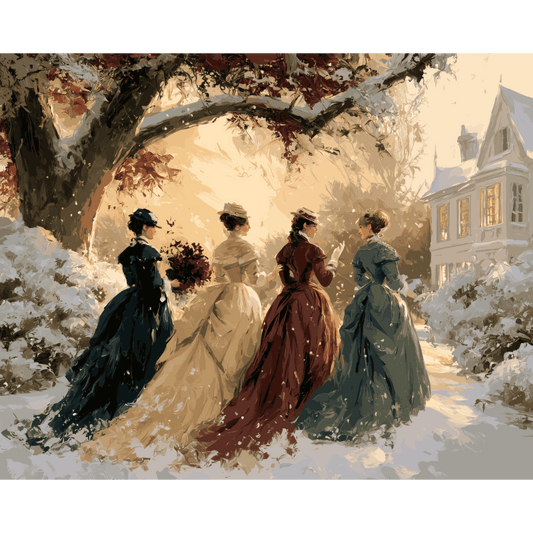 Winter Garden Stroll | Paint by Number - Paint by numbers