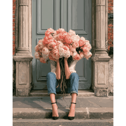 Behind the Bouquet | Paint by Number - Paint by numbers