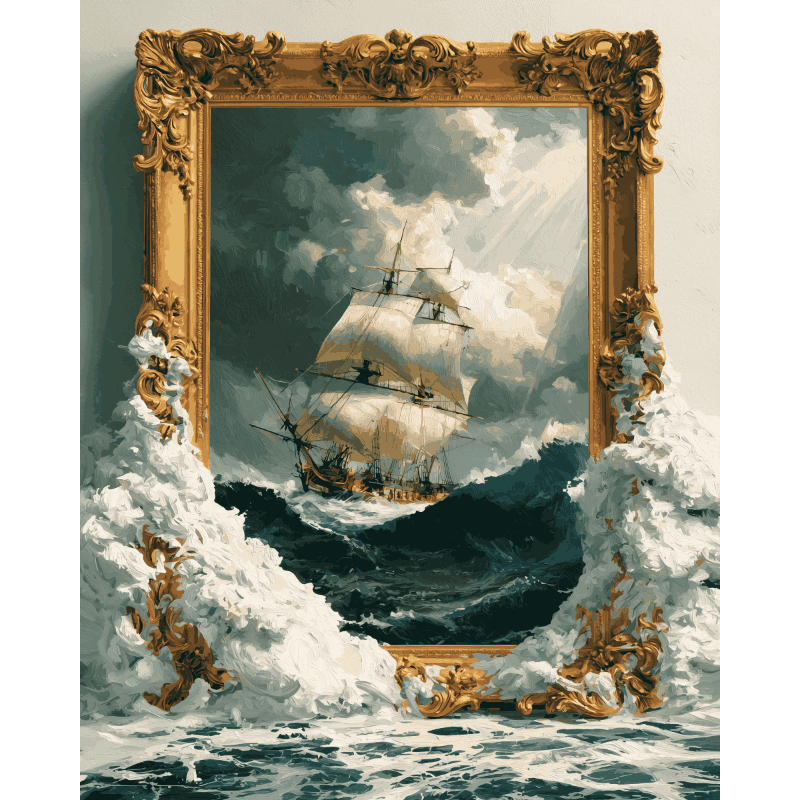 Gilded Voyage | Paint by Number - Paint by numbers