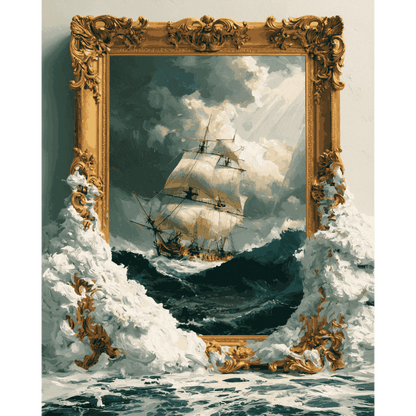 Gilded Voyage | Paint by Number - Paint by numbers