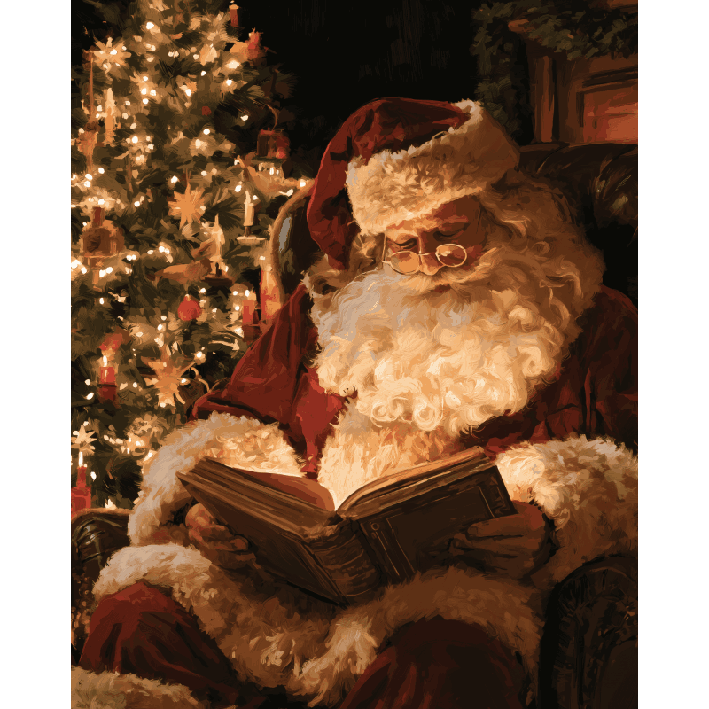 Santa's Christmas Eve Story | Paint by Number - Paint by numbers