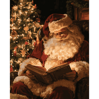 L'histoire du Père Noël le soir de Noël | Peinture à numéros