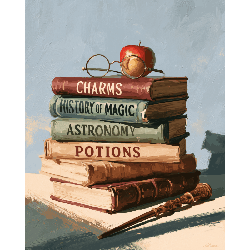 Spellbook Stack | Paint by Number - Paint by numbers