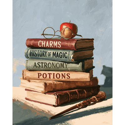 Pile de grimoires | Peinture à numéros