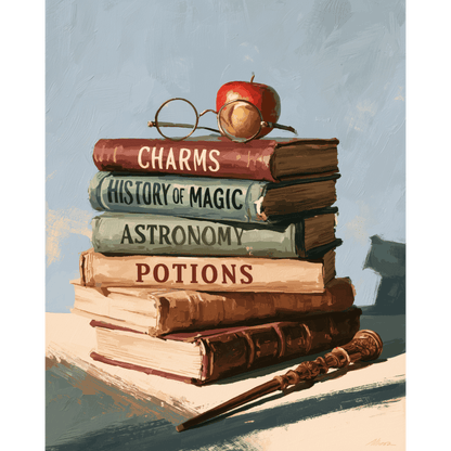 Spellbook Stack | Paint by Number - Paint by numbers