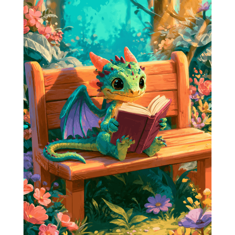 Storytime Dragon | Paint by Number - Paint by numbers