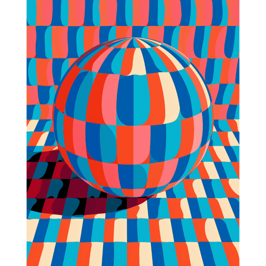 Sfera Op Art | Dipingi con i numeri - Dipingi con i numeri