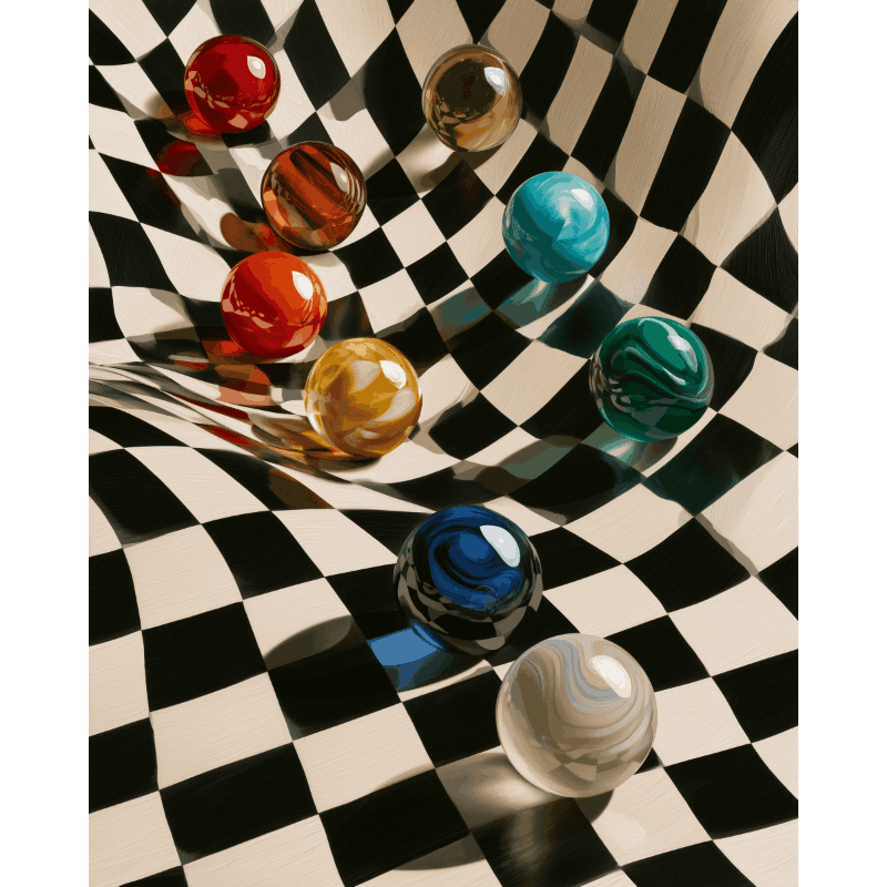 Glass Marble Swirl | Paint by Number - Paint by numbers