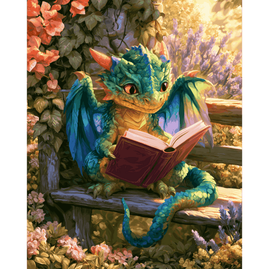 Bougainvillea Dragon | Paint by Number - Paint by numbers