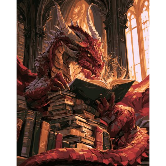 Dragon's Study | Paint by Number - Paint by numbers