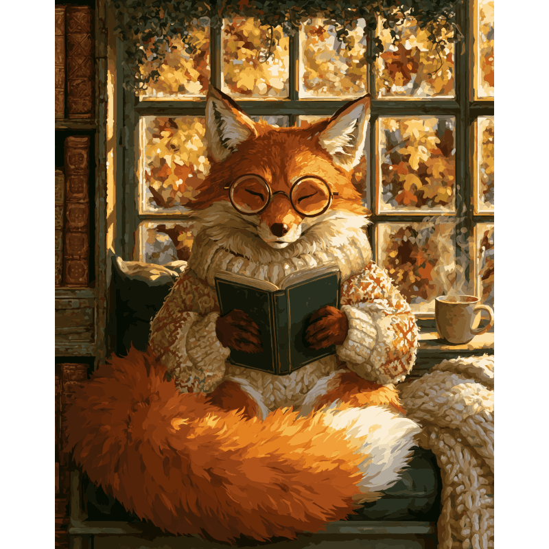 The Bookish Fox | Paint by Number - Paint by numbers