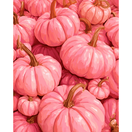 Blush Pumpkin Patch | Paint by Number - Paint by numbers