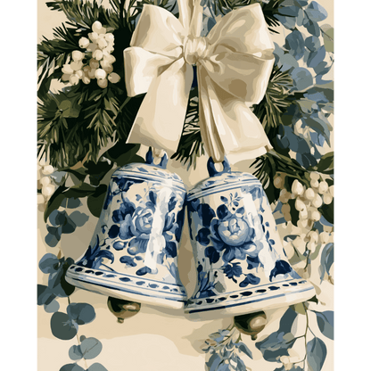 Delft Bells & Berries | Paint by Number - Paint by numbers