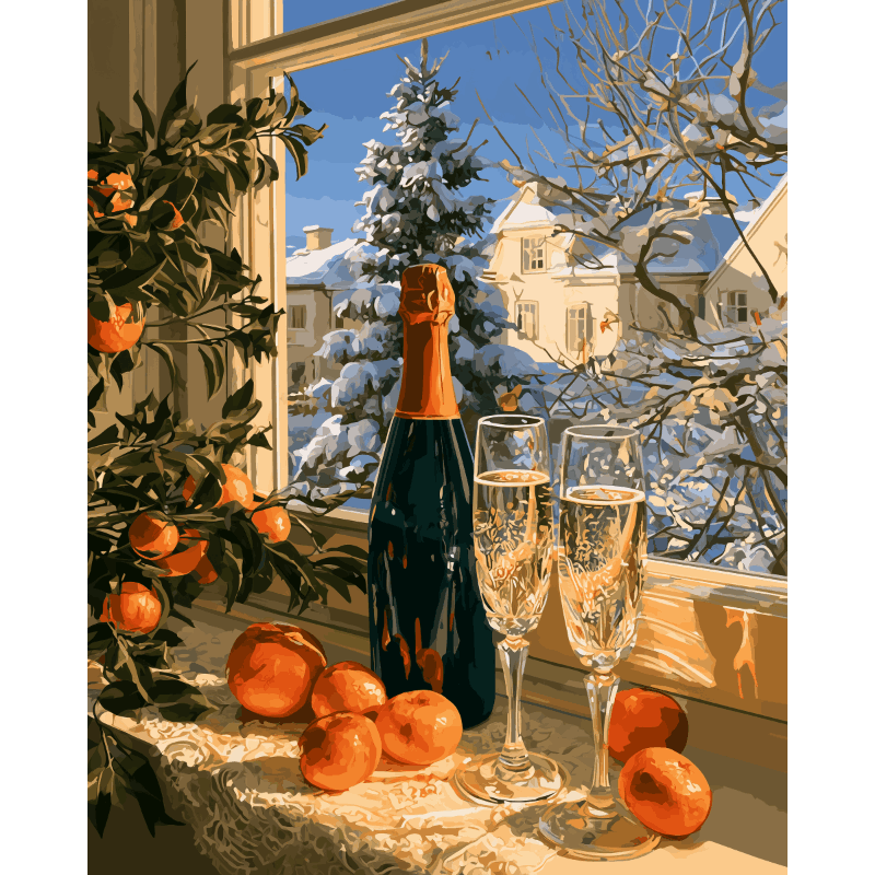 Toast to Winter | Paint by Number - Paint by numbers