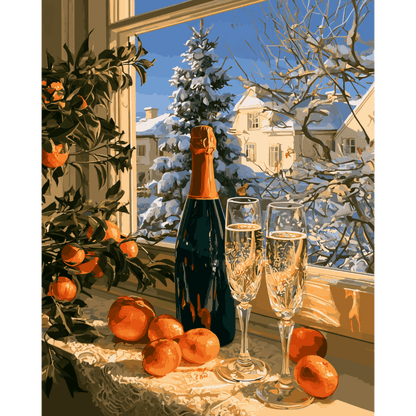 Toast to Winter | Paint by Number - Paint by numbers