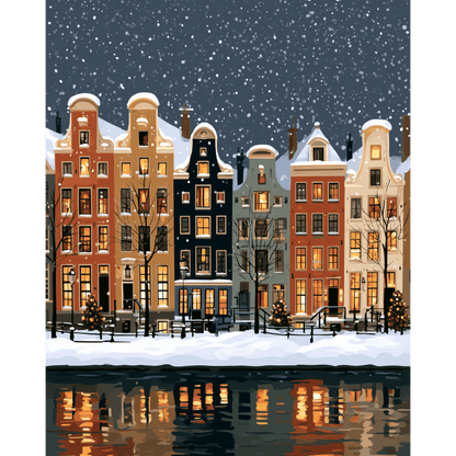 Midnight on the Canal | Paint by Number - Paint by numbers