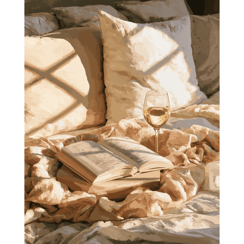 Pages & Wine | Paint by Number - Paint by numbers