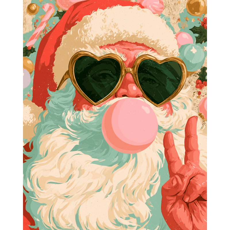 Disco Santa | Paint by Number - Paint by numbers