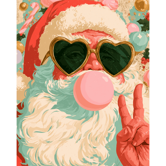 Disco Santa | Paint by Number - Paint by numbers