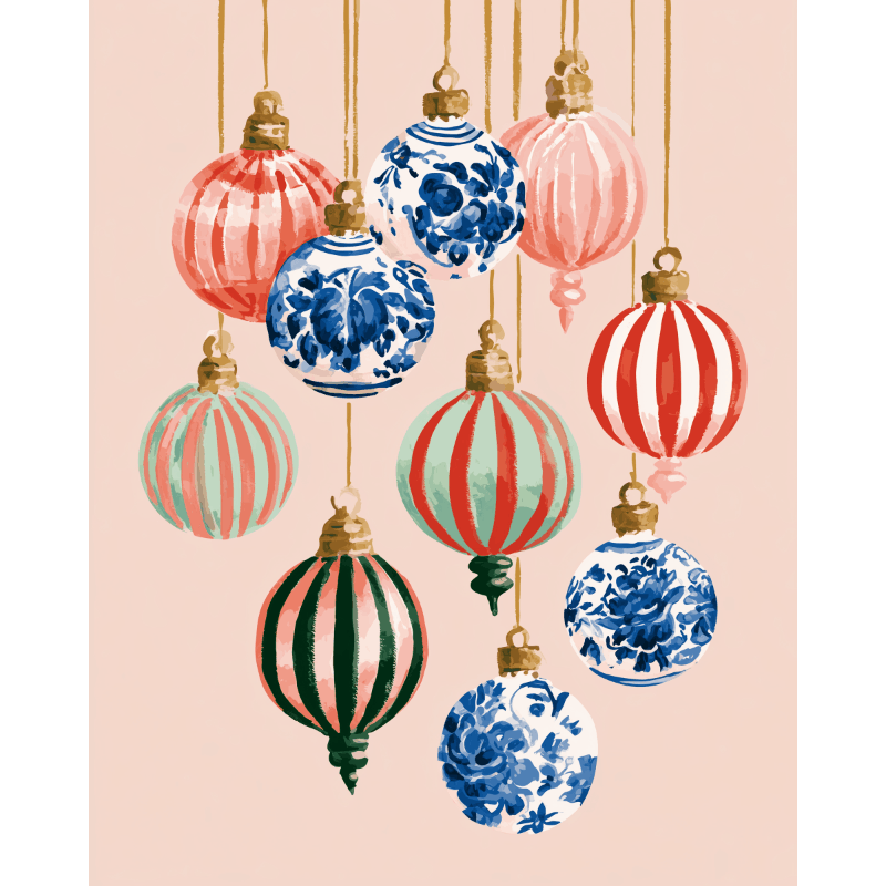 Ornament Parade | Paint by Number - Paint by numbers