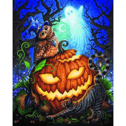 The Haunted Pumpkin - By Sarah Richter | Paint by Number - Paint by numbers