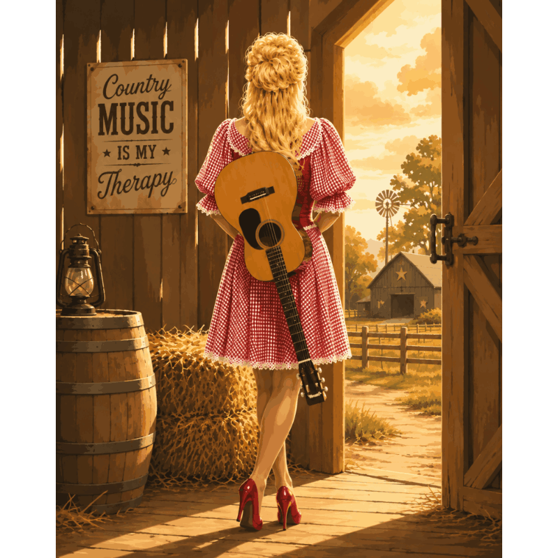 Country Music Therapy | Paint by Number - Paint by numbers