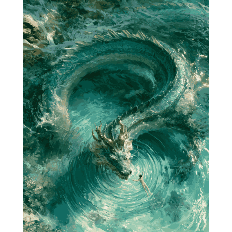 Dragon Whirlpool | Paint by Number - Paint by numbers
