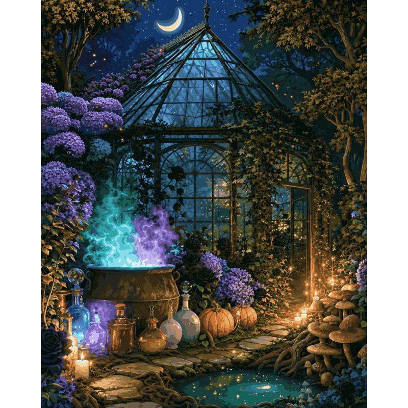 Greenhouse Cauldron | Paint by Number - Paint by numbers