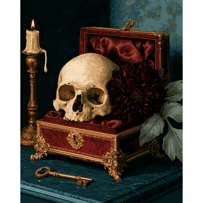 Skull in a Box | Paint by Number - Paint by numbers