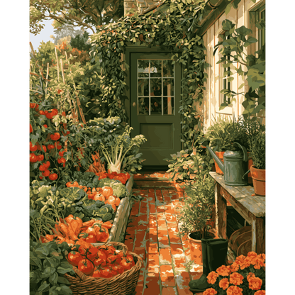 Veggie Garden Path | Paint by Number - Paint by numbers