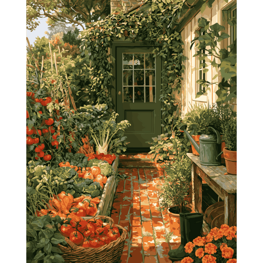 Veggie Garden Path | Paint by Number - Paint by numbers