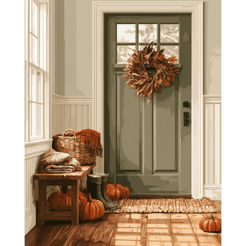 Welcoming Autumn Entry | Paint by Number - Paint by numbers