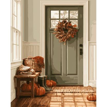 Welcoming Autumn Entry | Paint by Number - Paint by numbers